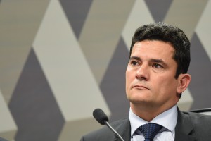 Federal Judge Sergio Moro during a session of the Committee on Constitution and Justice of the Senate that discuss changes in the Code of Criminal Procedure, in Brasilia, on September 9, 2015. Judge Moro leads Brazil's huge anti-corruption drive that investigates the cases of corruption in the state-owned oil company Petrobras. AFP PHOTO/EVARISTO SA