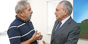Encontro do ex-presidente do Brasil ,Luis Ignacio Lula da Silva com o vice-presidente do Brasil, Michel Temer